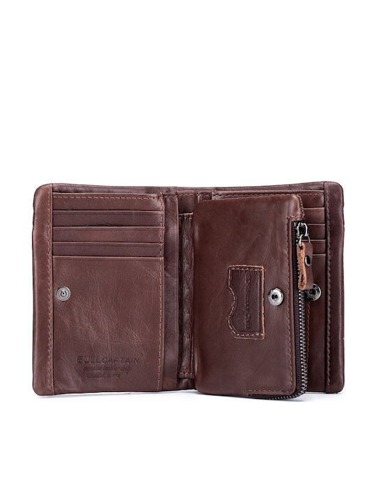 Leather Men's Wallet Classic with RFID Brown