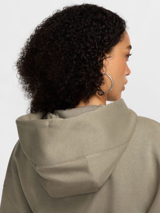 Long Women's Sweatshirt Hooded Green