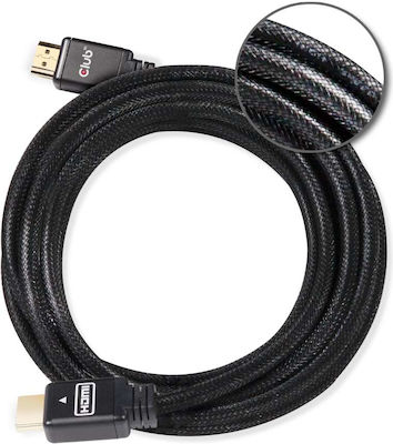 Club3D HDMI 2.0 împletitură Cablu HDMI de sex masculin - HDMI de sex masculin 15m Negru