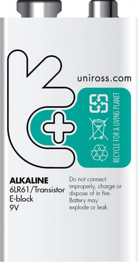 Uniross Power Plus Αλκαλική Μπαταρία 9V 1τμχ