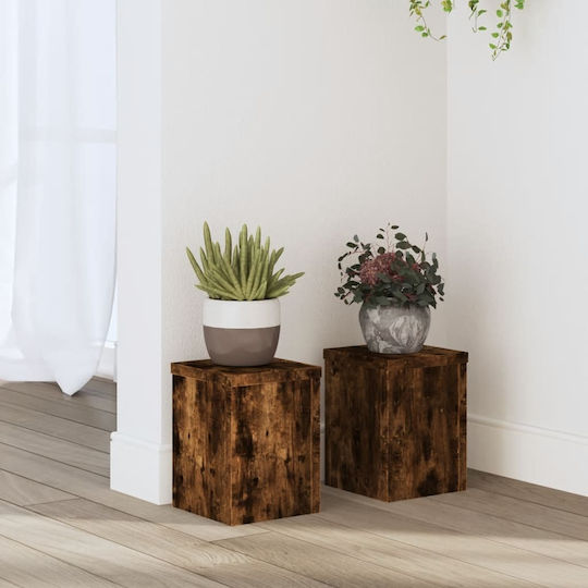 vidaXL Pot Stands Wooden 15cmx15cmx20cmcm. 2pcs