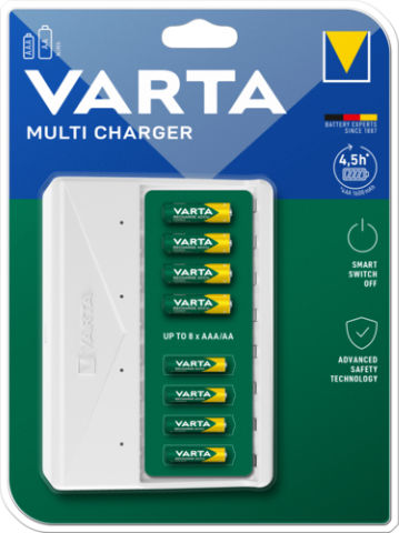 Varta Universal USB Зарядно за батерии Размер в Сребрист цвят