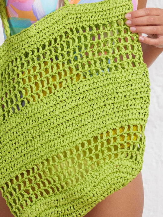 Noidinotte Geantă De Plajă Din Material Textil Verde