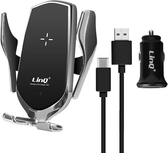 Suport Telefon Auto 3-în-1 Încărcător cu Inducție 15W Rotire 360° Linq