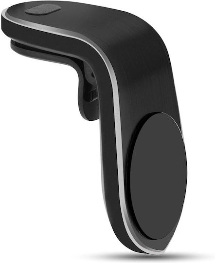 Suport magnetic pentru telefon auto pe grila de ventilație, poziție peisaj și portret, negru