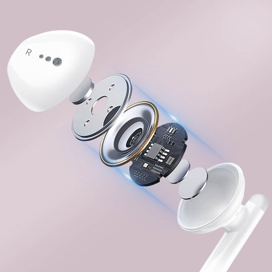 Earphones Hands-free Kit Usb Type C Smartphone Tablet Remote + Micro White