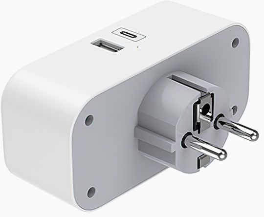 Tessan Power Strip 2 Sockets with 1 USB-A and 1 USB-C without Cable