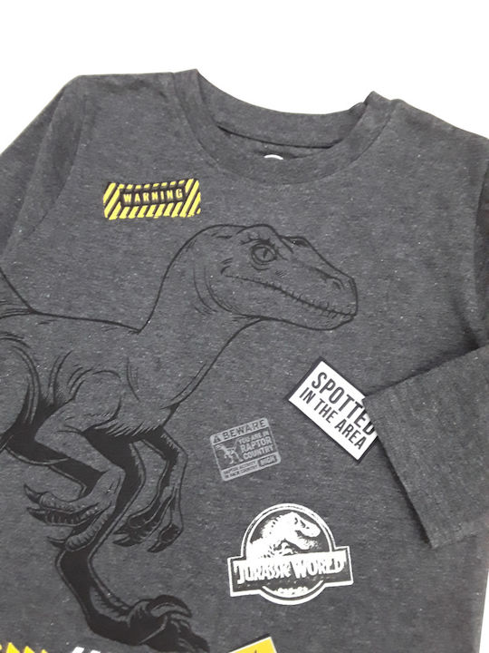 Kinderhemd Langarm Grey Jurrasic World