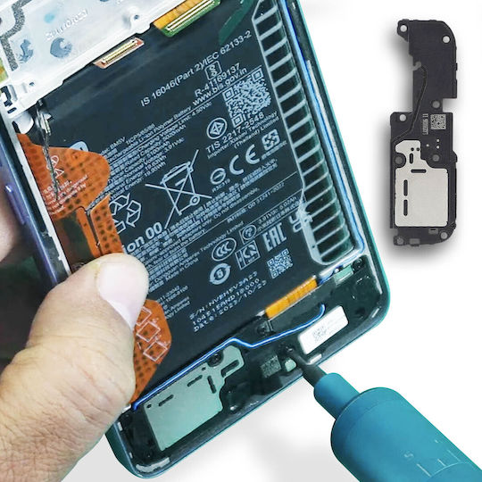 Clappio Externe Lautsprecher Ersatzteil kompatibel mit Redmi Note 13 Pro 5g Schwarz