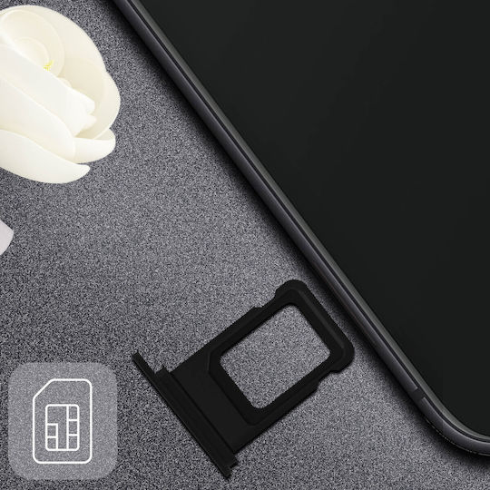 Tavă înlocuire cartelă Nano-sim Apple iPhone 11 – Negru