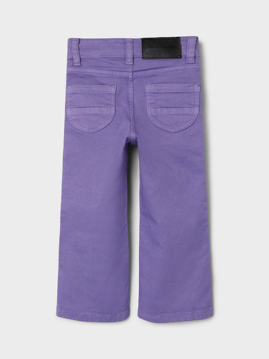 Kinder Schlaghose Jeans lila