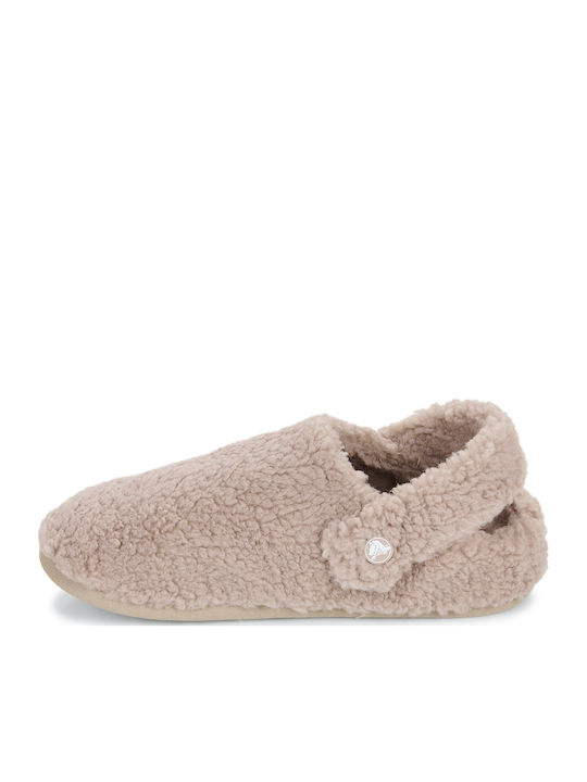 Classic Cozzzy Winter Women's Slippers with Fur Beige