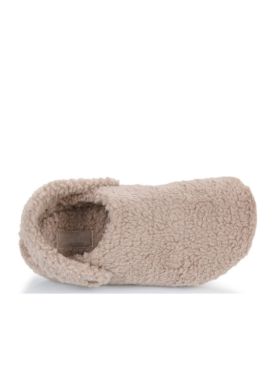 Classic Cozzzy Winter Women's Slippers with Fur Beige