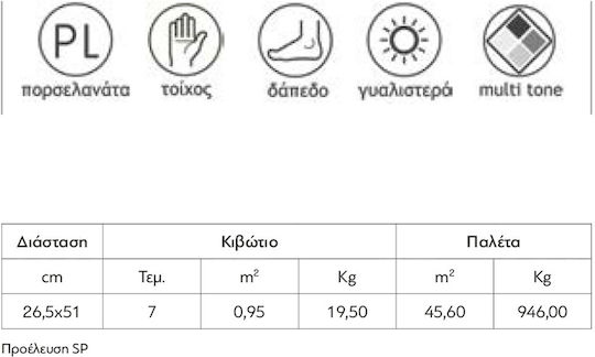 Karag Hex Floor / Kitchen Wall / Bathroom Matte Porcelain Tile 51x26.5cm Zellige
