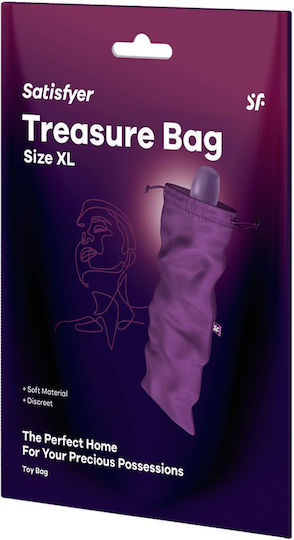 Satisfyer Treasure Bag Toys Storage Case XL 39 X 19 Cm Violet
