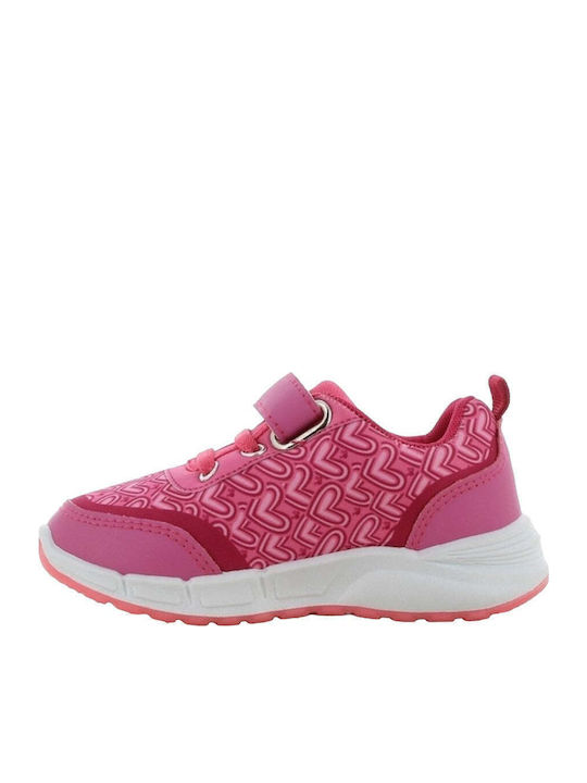 Disney Barbie Παιδικά Sneakers Ανατομικά με Σκρατς & Φωτάκια Φούξια