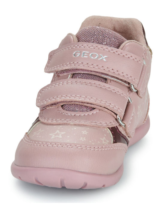 B ELTHAN Παιδικά Sneakers Ανατομικά με Σκρατς Ροζ