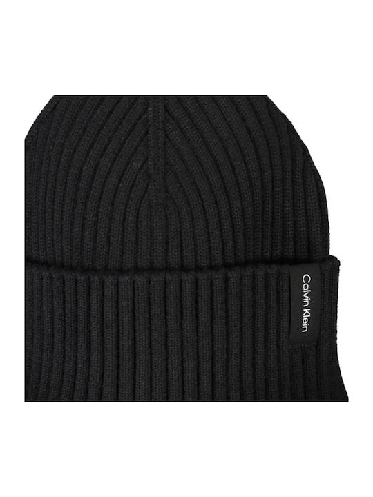 Beanie Unisex Σκούφος Πλεκτός σε Μαύρο χρώμα