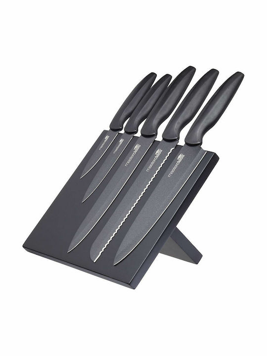 Kitchen Craft MasterClass Agudo Knife Set with Block from Stainless Steel 5pcs