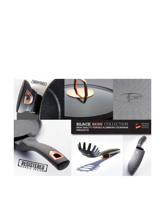 Berlinger Haus Black Rose Collection Crepe Maker made of Aluminum with Stone Coating 28cm
