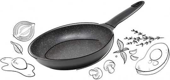 Pedrini Maori 1 Pan With Lid made of Aluminum with Stone Coating 24cm