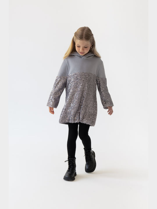 Alice Sweatshirt Kids Dress Gray