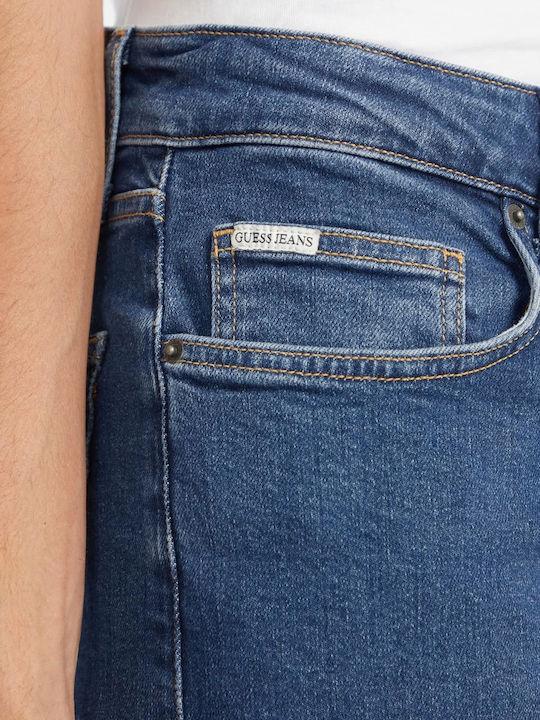 Ανδρικό Παντελόνι Τζιν με Slim Straight Εφαρμογή Μπλε