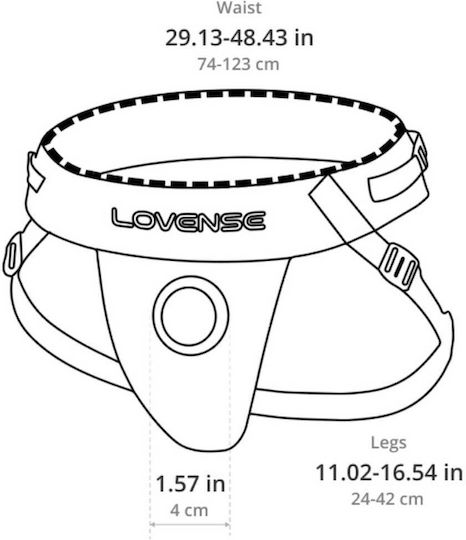 Lovense Strapless Strap On με Dildo σε Μαύρο Χρώμα
