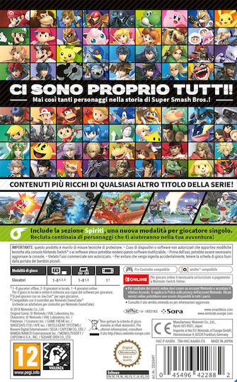 Super Smash Bros Ultimate Switch Game (Italian Cover)