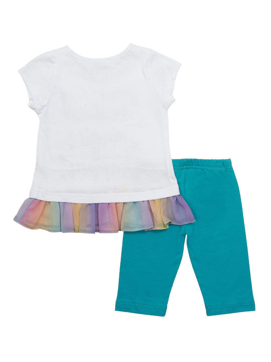 Frenzy Kids Set with Leggings Summer 2pcs White