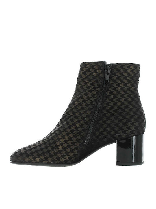 Leder Stiefeletten Damen Schwarz