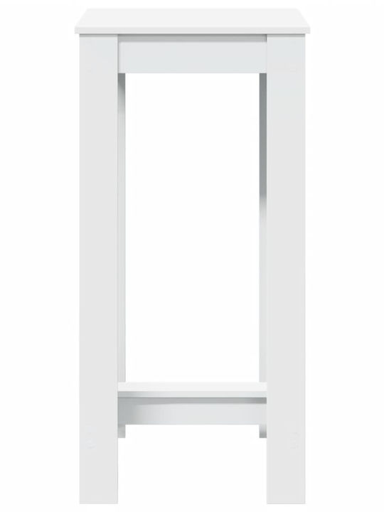 Table Bar Wooden White 51x50x103.5cm