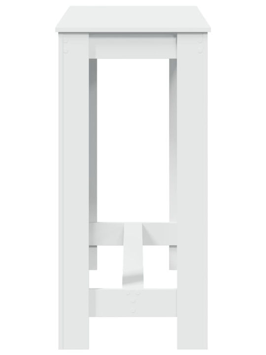 Table Bar Wooden White 102x50x103.5cm