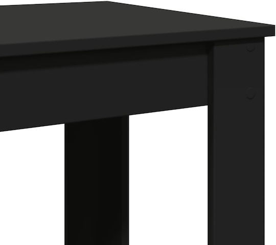 Square Wooden Black Bar Table 102x50x103.5cm