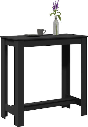 Square Wooden Black Bar Table 102x50x103.5cm