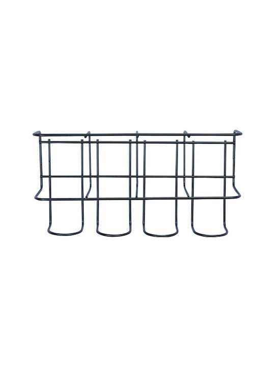 Uncle George Metallic Black Umbrella Rack 26.5x7x13.5cm