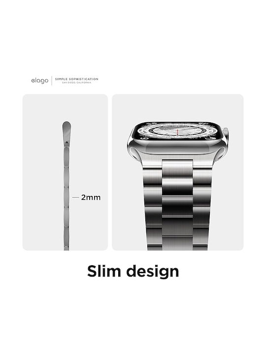 Elago Metal Band Λουράκι Μεταλλικό Ασημί (Apple Watch 38/40/41mm)