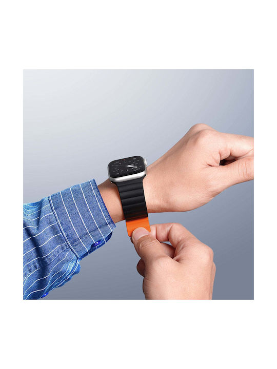 Dux Ducis Magnetic Λουράκι Σιλικόνης Black / Orange (Apple Watch 38/40/41mm)