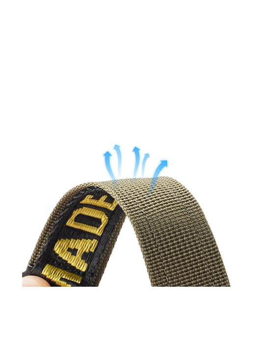 Dux Ducis Strap (Outdoor Version) Λουράκι Υφασμάτινο Yellow / Green (Apple Watch 44/45/46mm/Ultra 49mm)
