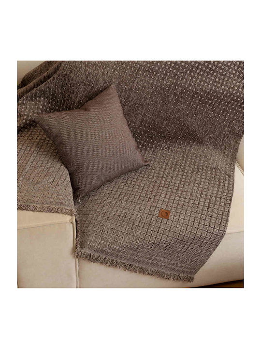 Borea Armchair Throw Solana 180x180cm Coffee