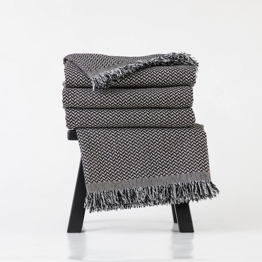 Borea Sicily Ριχτάρι Διθέσιου Καναπέ Chenille 180x250εκ. Γκρί