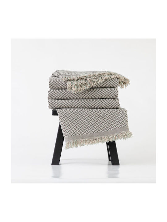 Borea Sicily Sofa Throw 2 Seater Chenille 180x250cm Grey