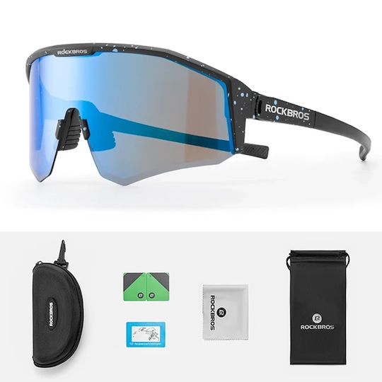 Rockbros Cycling Glasses with Black Frame & Polarized Lenses