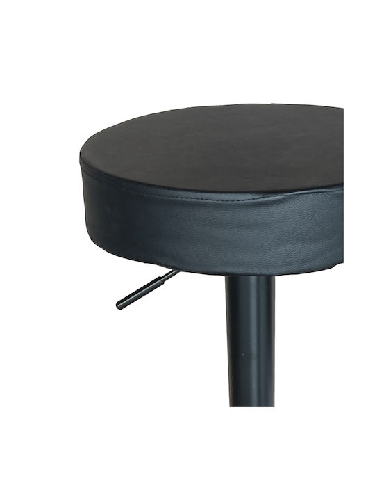 Stool Bar Dianors with Adjustable Height Black-Base Black 38x38x75cm