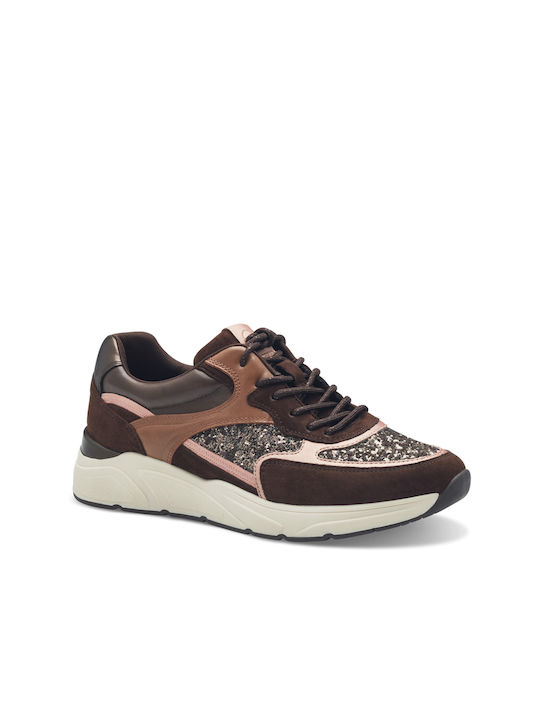 Tamaris Comb Anatomical Sneakers Brown Glitter