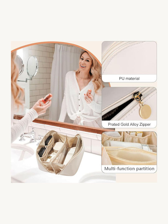 Damen Necessaire in Beige Farbe 25.5cm