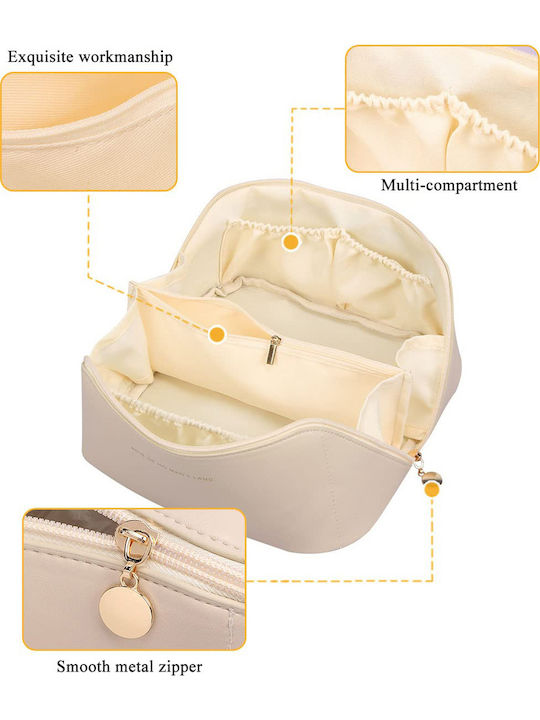 Damen Necessaire in Beige Farbe 25.5cm