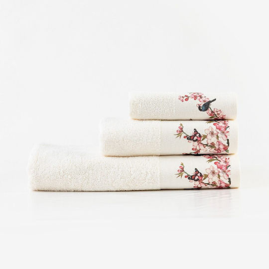 Borea Bath Towel Set 3pcs Fuji Ecru