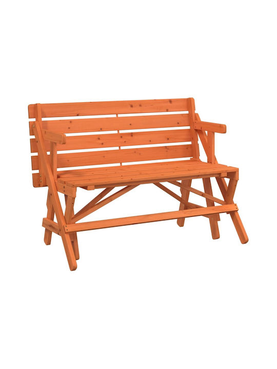 Outdoor Dinner Wood Table Brown 110x133x72cm