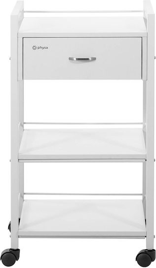 Kosmetischer Friseurwagen Helfer 1 Schublade 3 Regale 47,5 x 40 x 85,5 cm Weiß